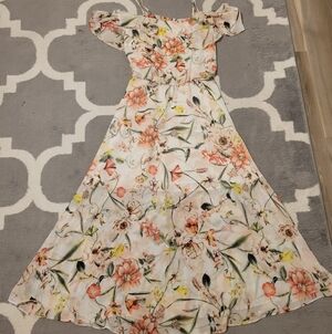 Floral Off-Shoulder Maxi Dress Size S
